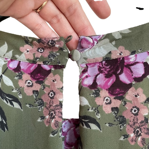 Torrid Olive Green Floral Dress - Picture 7 of 10